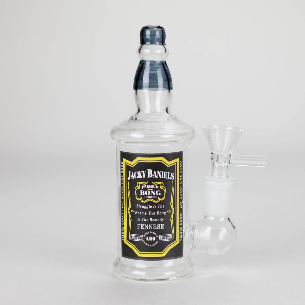 6″ Wine Bottle Design Glass Bong [G0923045]