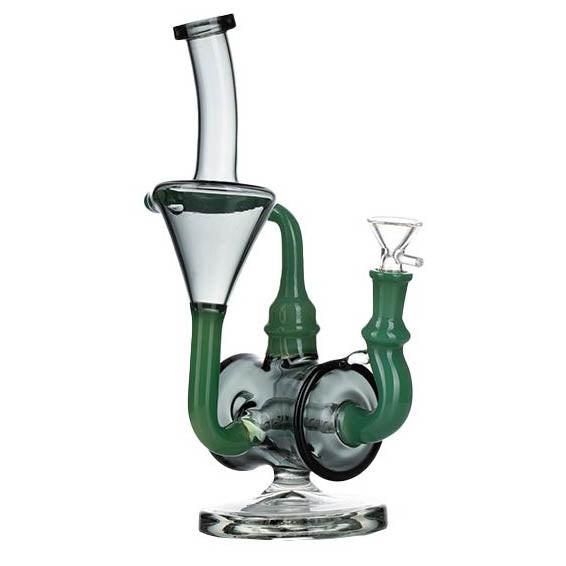11″ Jade Green Tecycler Glass Bong [C8034] Main image