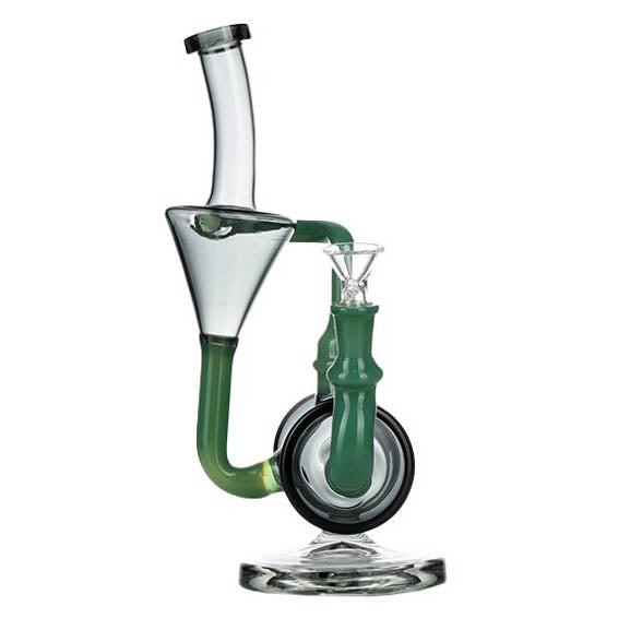 11″ Jade Green Tecycler Glass Bong [C8034]