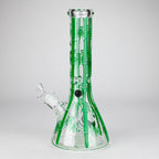 12" Panda & Bamboo Beaker Glass Bong – 7mm Thick with Ice Pinch