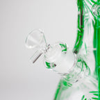 12" Panda & Bamboo Beaker Glass Bong – 7mm Thick with Ice Pinch