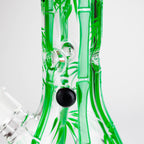 12" Panda & Bamboo Beaker Glass Bong – 7mm Thick with Ice Pinch