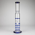 17" Blue Honeycomb Cycler Glass Bong – 4 Honeycomb Diffusers