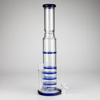 17" Blue Honeycomb Cycler Glass Bong – 4 Honeycomb Diffusers