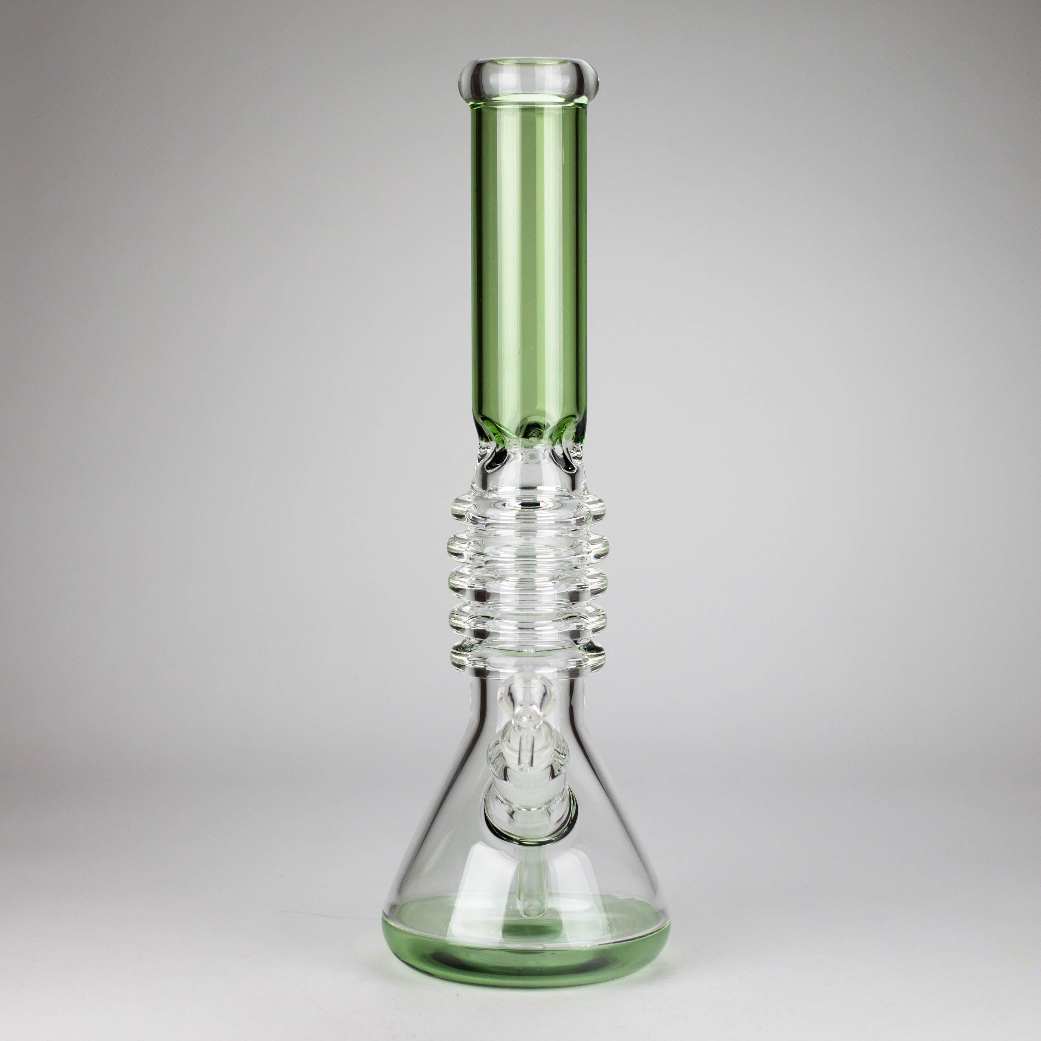17" Ring Style Beaker Glass Bong – Spiral Neck | Ice Catcher | 14mm Bowl Joint