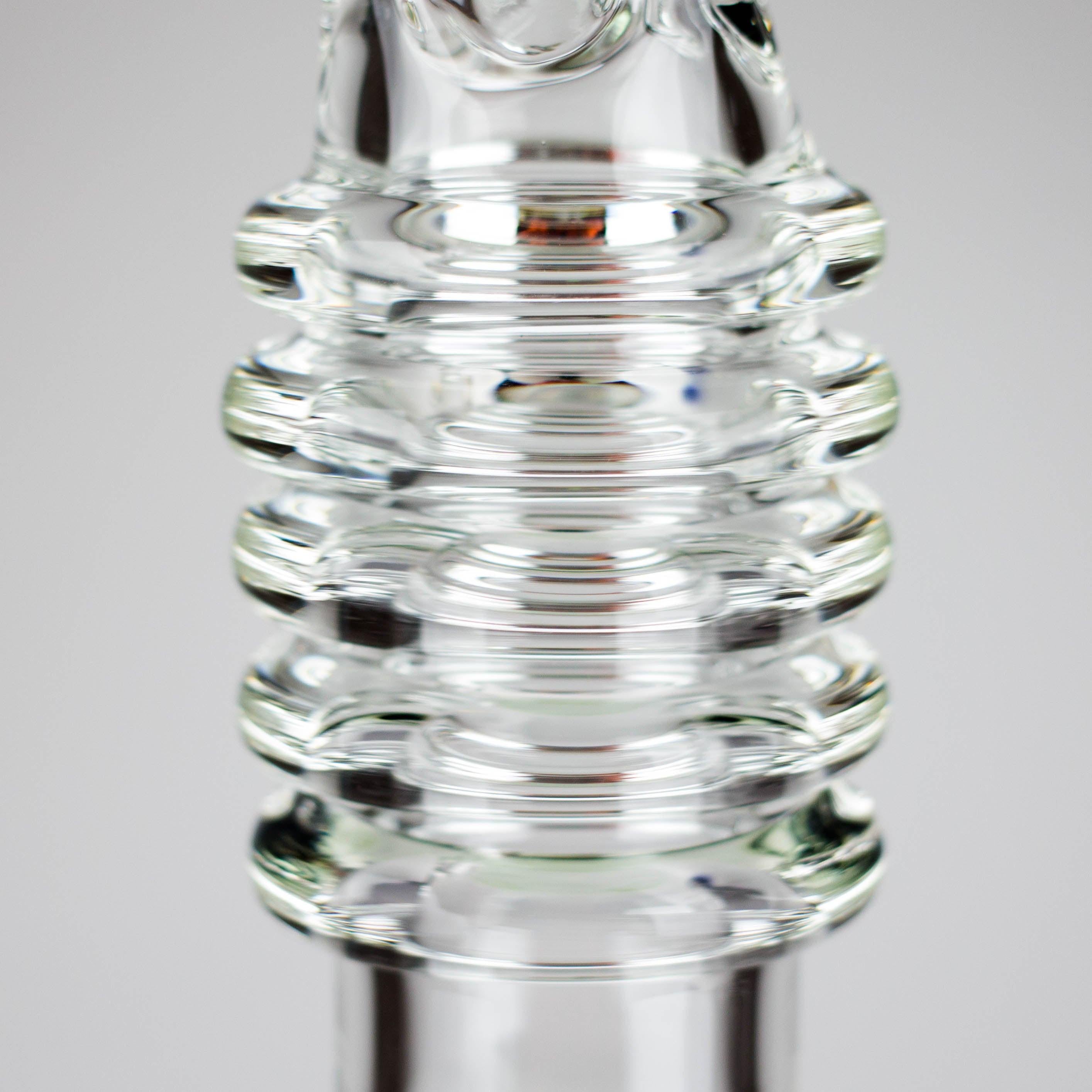 17" Ring Style Beaker Glass Bong – Spiral Neck | Ice Catcher | 14mm Bowl Joint
