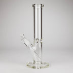 15" Cylindrical Clear Glass Water Pipe – 7mm Thick with Ice Catcher Straight Tube Bong with Wide Base & Deep Bowl
