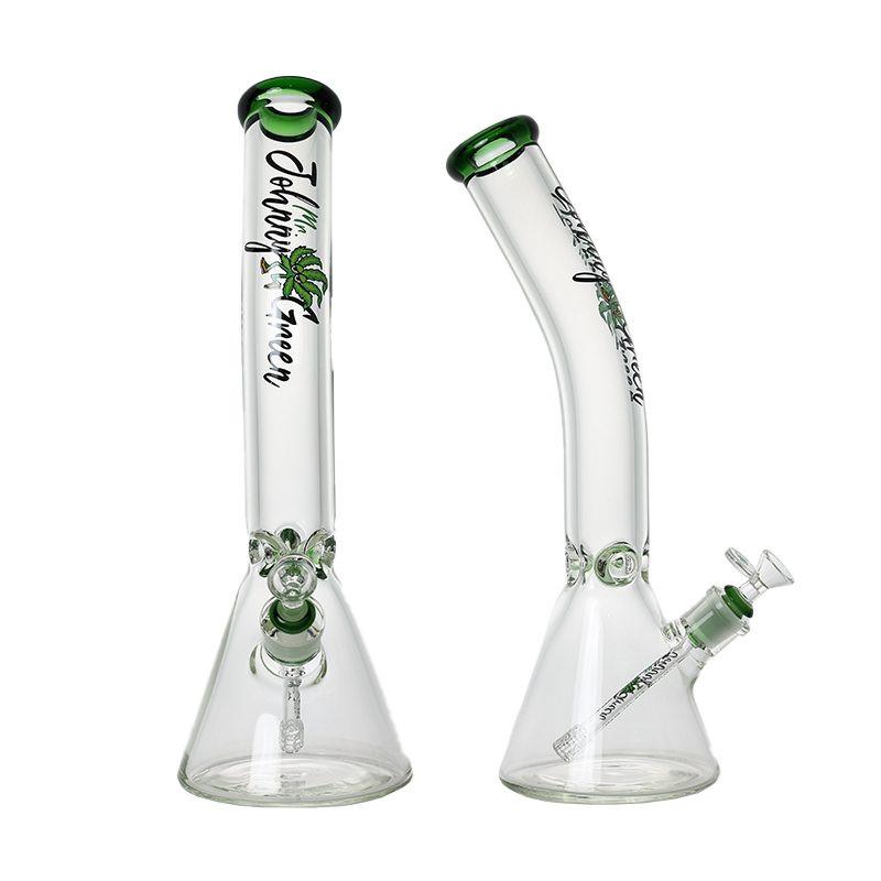 Johnny Green | 16″ 9mm Beaker Bent Neck with Grid Percolator Slide – Green (MJG-008) Main image