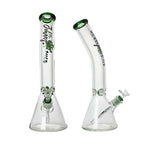 Johnny Green | 16″ 9mm Beaker Bent Neck with Grid Percolator Slide – Green (MJG-008)