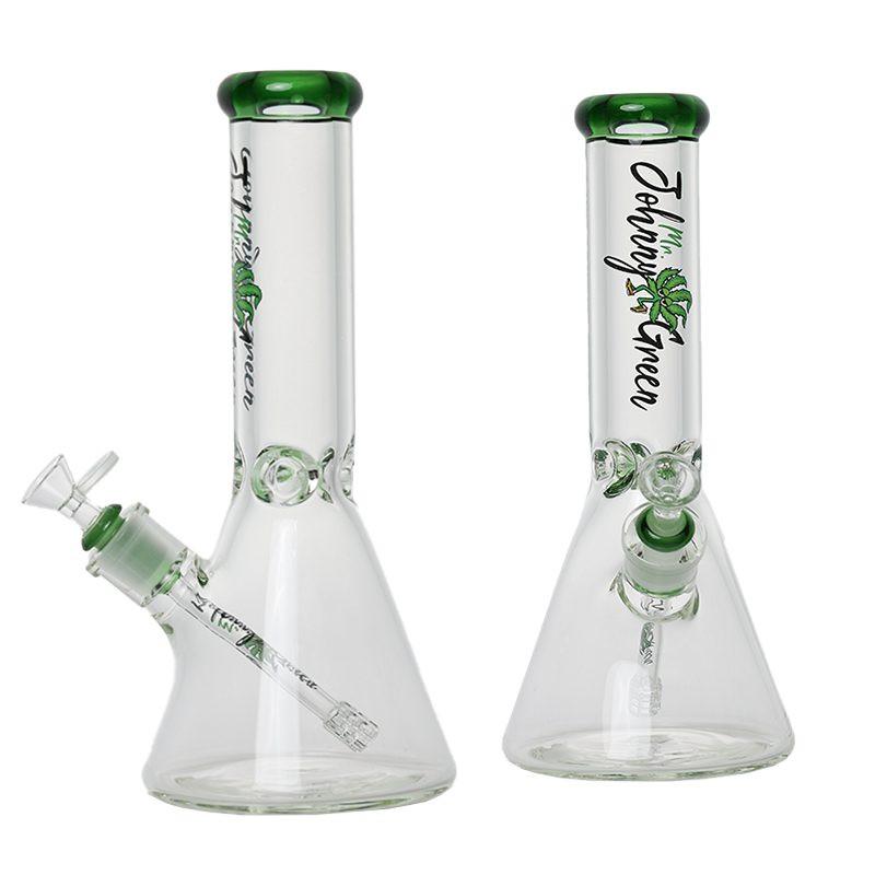 Johnny Green 12″ 9mm Beaker With Elephant Joint With Grid Percolator Slide – Green (MJG-002) Main image