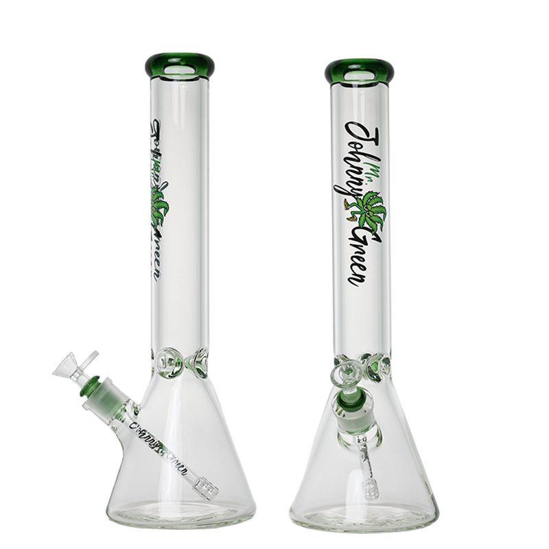 Johnny Green | 16″ 9mm Beaker with Elephant Joint and Grid Percolator Slide – Green (MJG-003) Main image