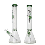 Johnny Green | 16″ 9mm Beaker with Elephant Joint and Grid Percolator Slide – Green (MJG-003)