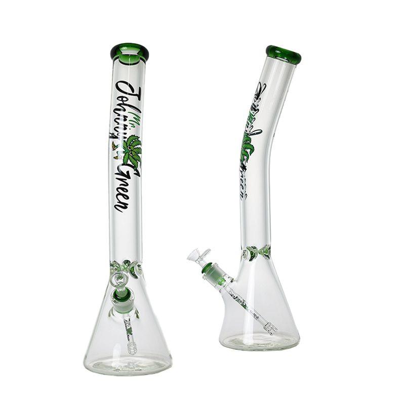 Johnny Green | 20″ 9mm Beaker Bent Neck with Grid Percolator Slide – Green (MJG-009) Main image