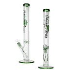 Johnny Green | 20″ 9mm Straight Tube with Grid Percolator Slide – Green (MJG-014)