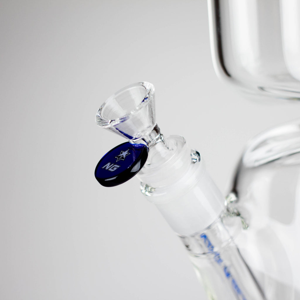 NG | 12" Zong Straight Bong – Colored Base & Slitted Downstem [G1103]