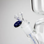 NG | 12" Zong Straight Bong – Colored Base & Slitted Downstem [G1103]