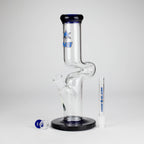 NG | 12" Zong Straight Bong – Colored Base & Slitted Downstem [G1103]
