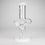NG | 12" Zong Straight Bong – Colored Base & Slitted Downstem [G1103]