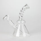 6" Twist Neck Glass Bong with Water Diffuser | 14mm Bowl Joint | Stemless Design