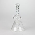 6" Twist Neck Glass Bong with Water Diffuser | 14mm Bowl Joint | Stemless Design