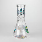 8" R&M Cartoon Beaker Glass Bong | 14mm Bowl Joint