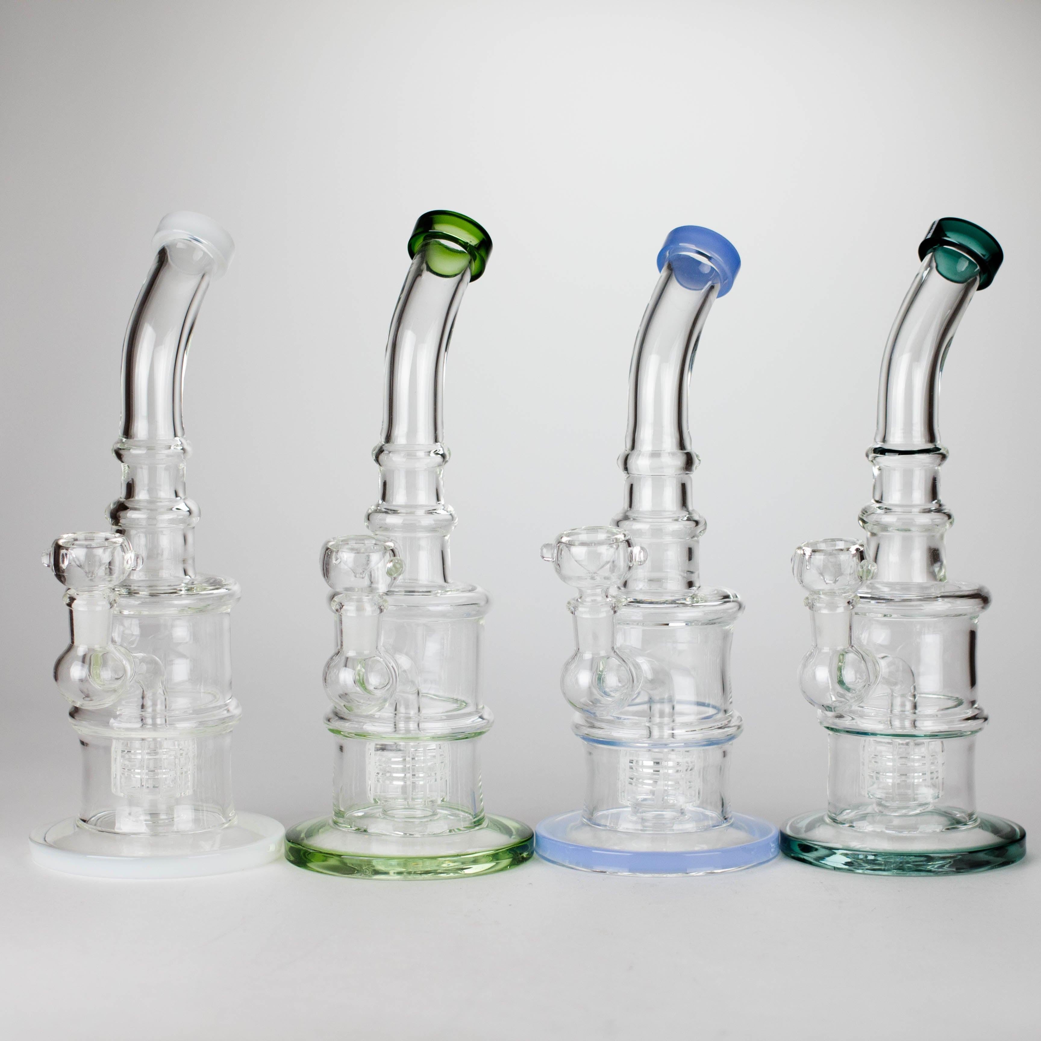 11" Glass Bong with Water Diffuser | 14mm Bowl Joint | Stemless Design
