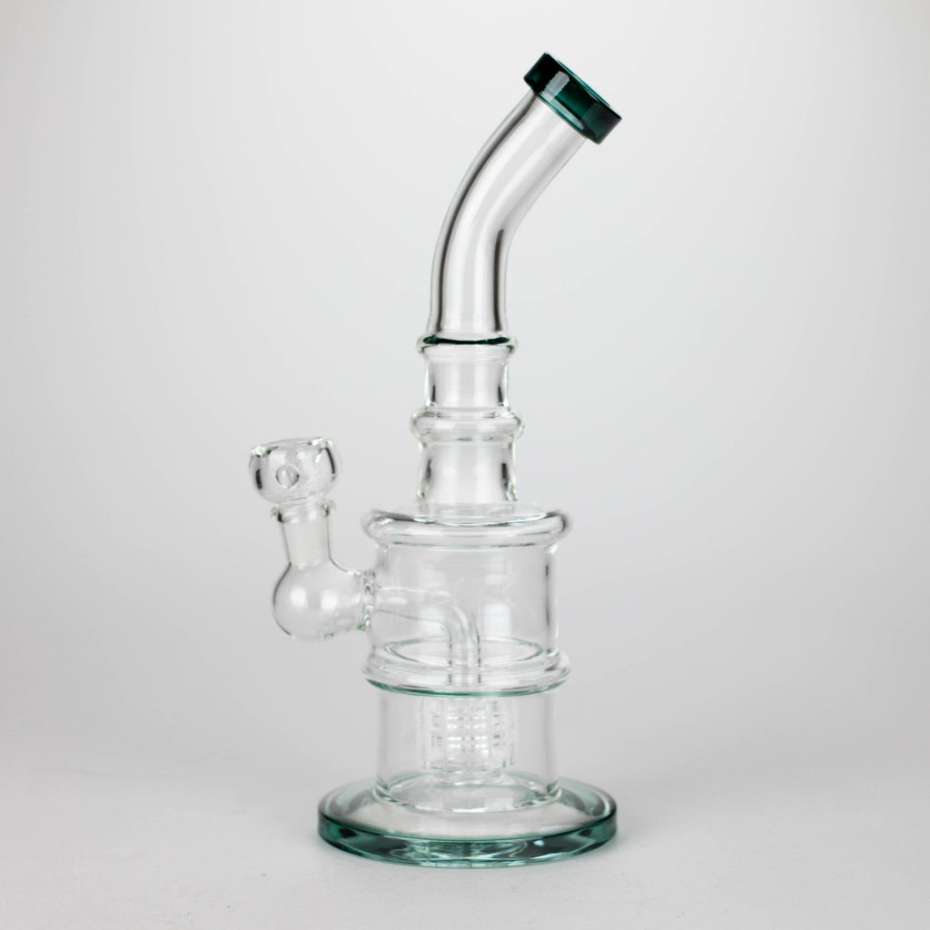 11" Glass Bong with Water Diffuser | 14mm Bowl Joint | Stemless Design