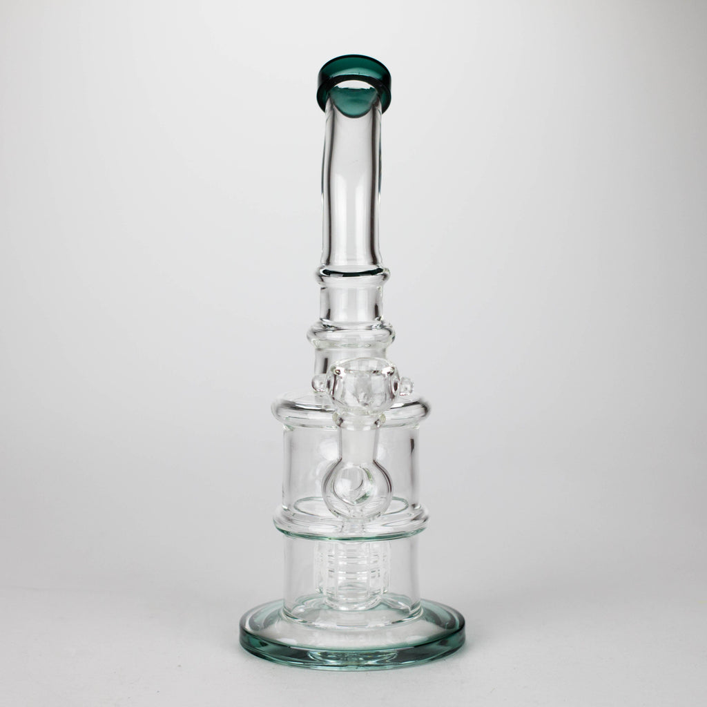 11" Glass Bong with Water Diffuser | 14mm Bowl Joint | Stemless Design