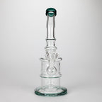 11" Glass Bong with Water Diffuser | 14mm Bowl Joint | Stemless Design