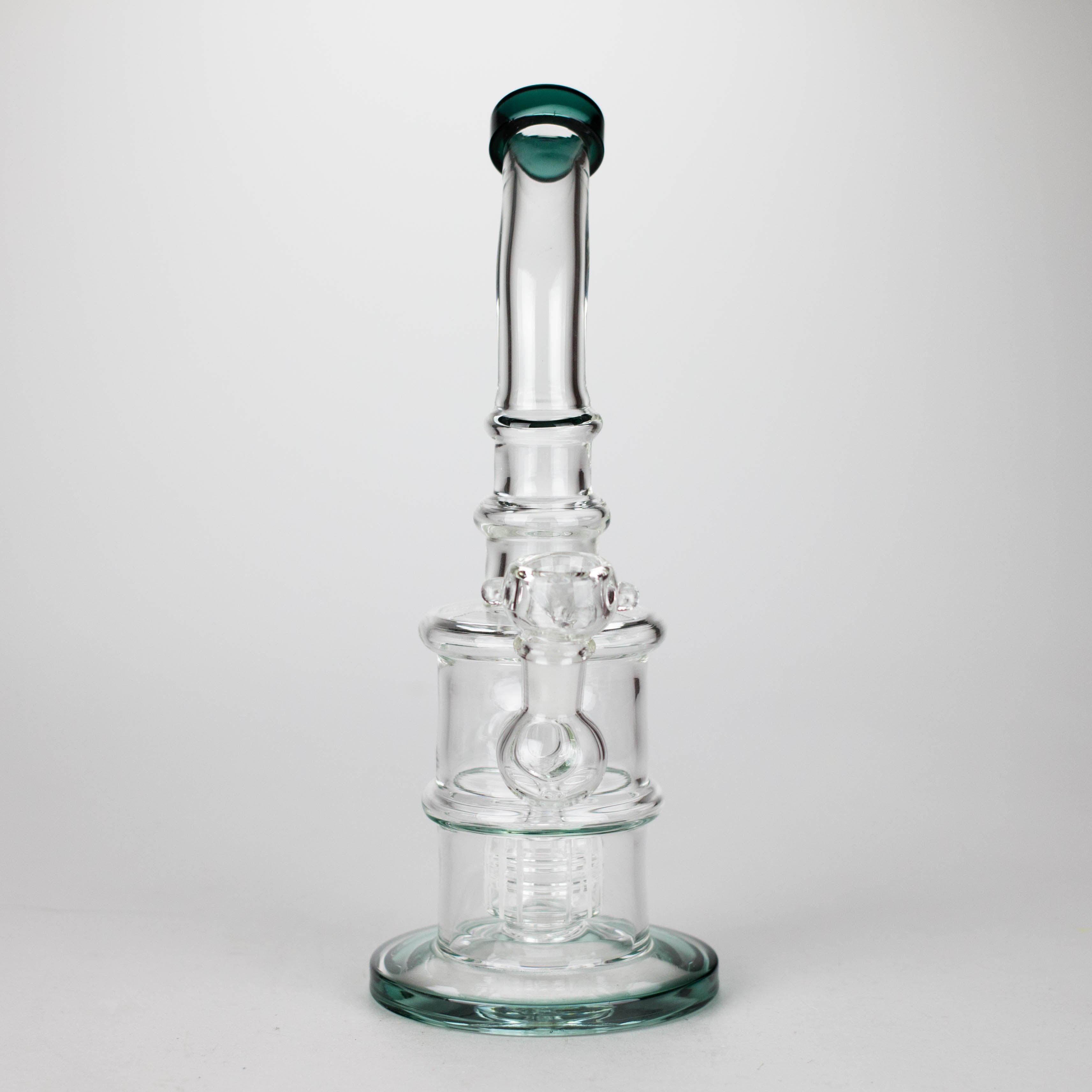 11" Glass Bong with Water Diffuser | 14mm Bowl Joint | Stemless Design