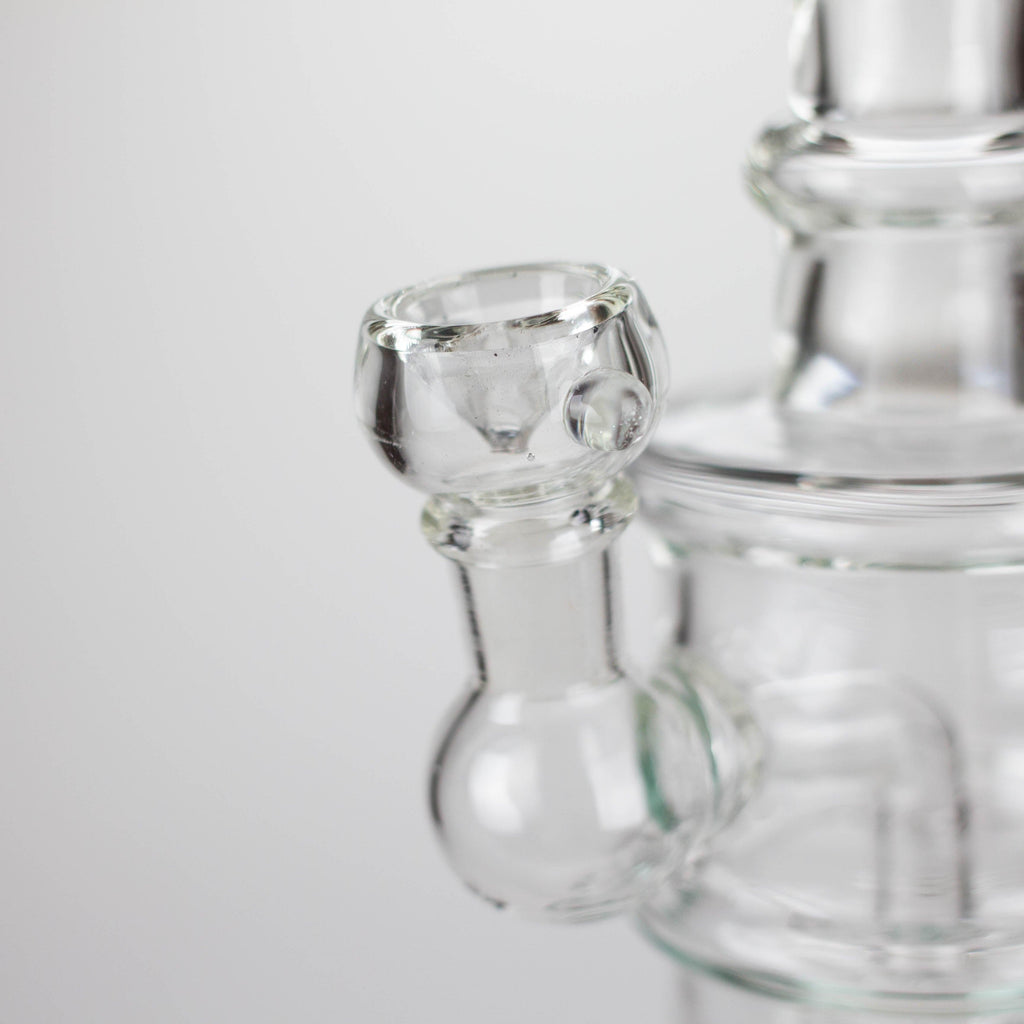 11" Glass Bong with Water Diffuser | 14mm Bowl Joint | Stemless Design