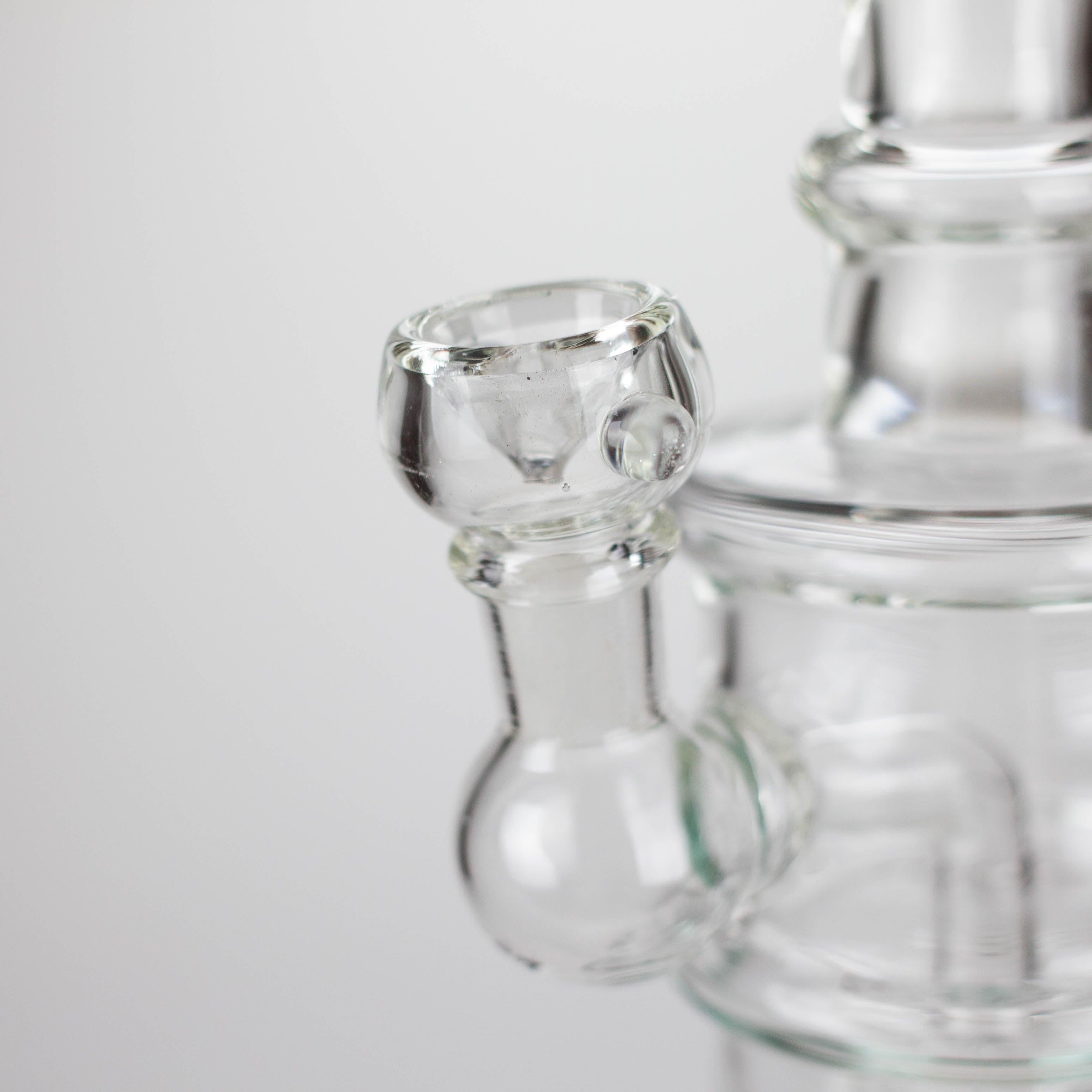 11" Glass Bong with Water Diffuser | 14mm Bowl Joint | Stemless Design