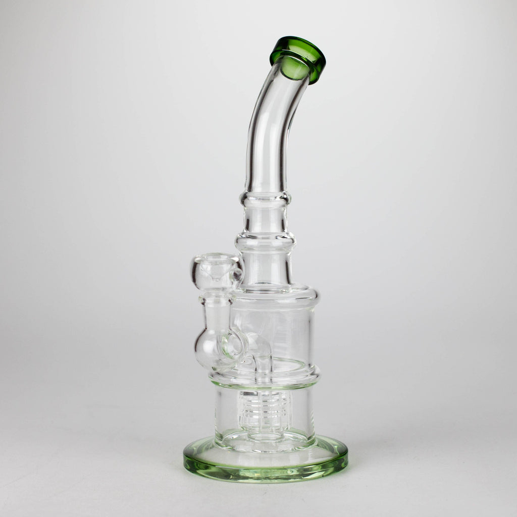 11" Glass Bong with Water Diffuser | 14mm Bowl Joint | Stemless Design