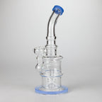 11" Glass Bong with Water Diffuser | 14mm Bowl Joint | Stemless Design