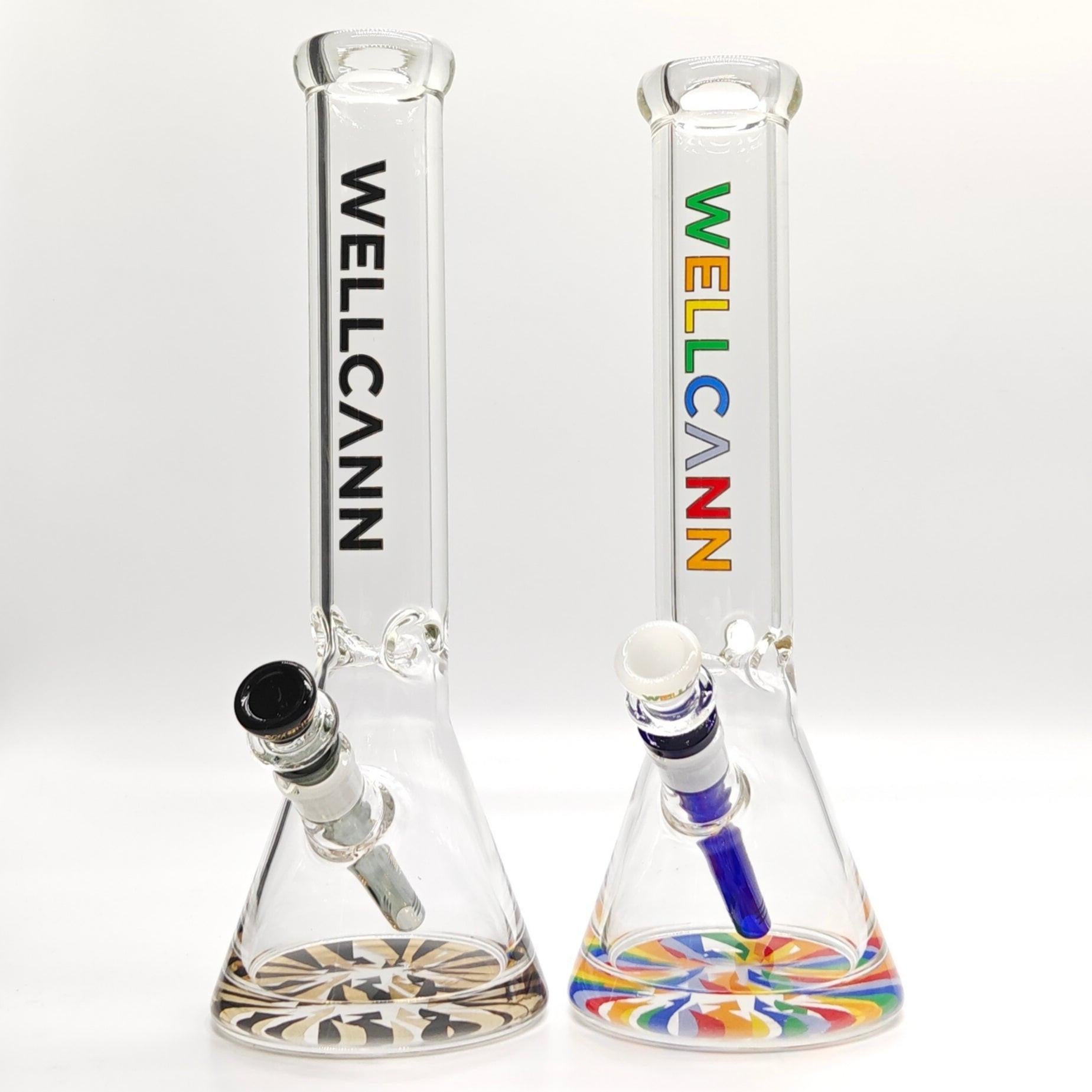 Wellcann | 14" 7mm Psychedelic Thickened Beaker Glass Bong Main image