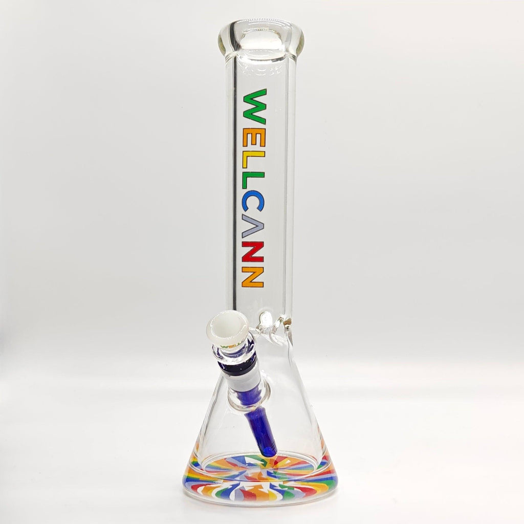 Wellcann | 14" 7mm Psychedelic Thickened Beaker Glass Bong