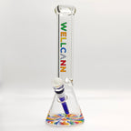 Wellcann | 14" 7mm Psychedelic Thickened Beaker Glass Bong