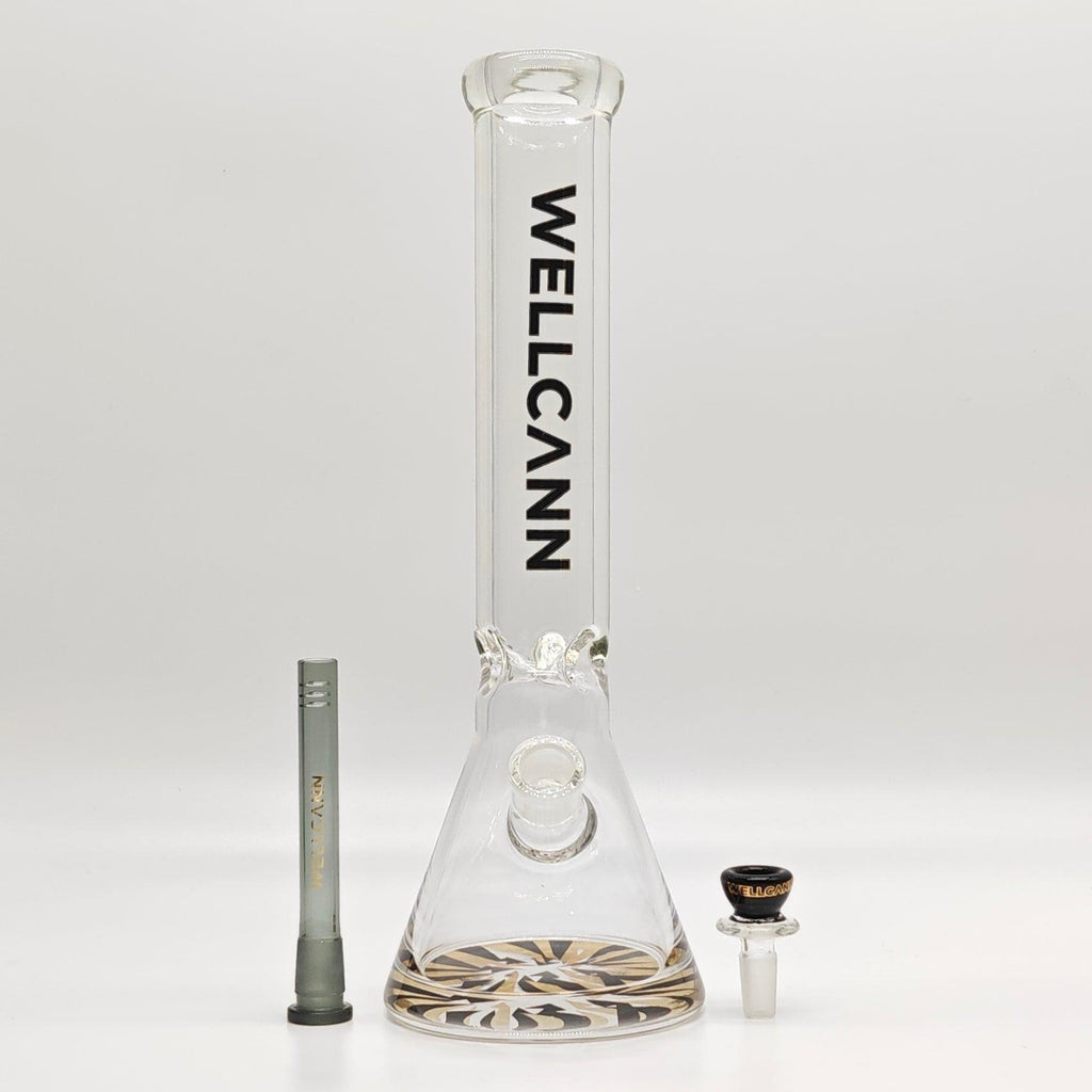 Wellcann | 14" 7mm Psychedelic Thickened Beaker Glass Bong