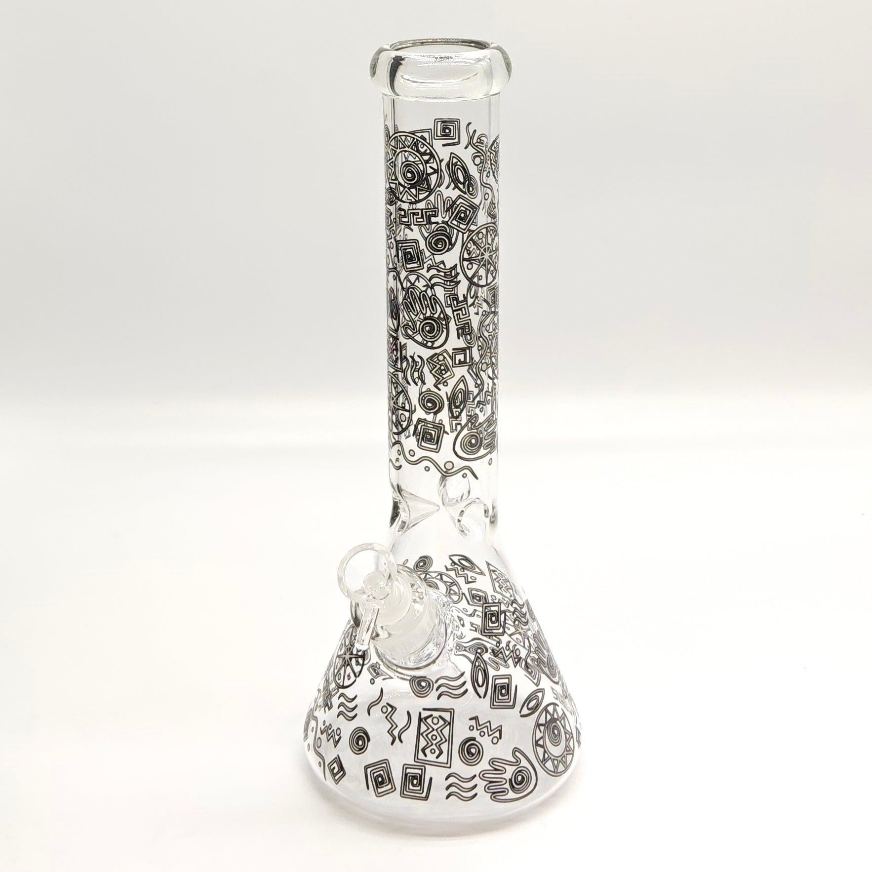 14" Glow in the dark 5mm Beaker Glass Bong