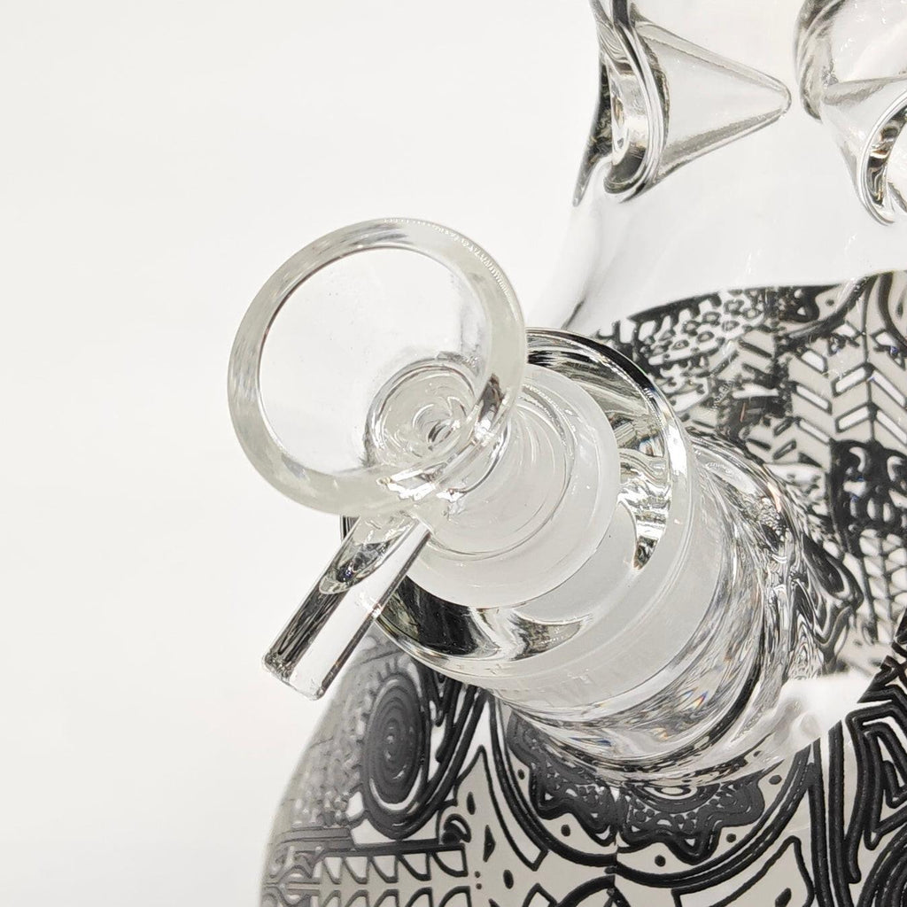 14" Glow in the dark 5mm Beaker Glass Bong