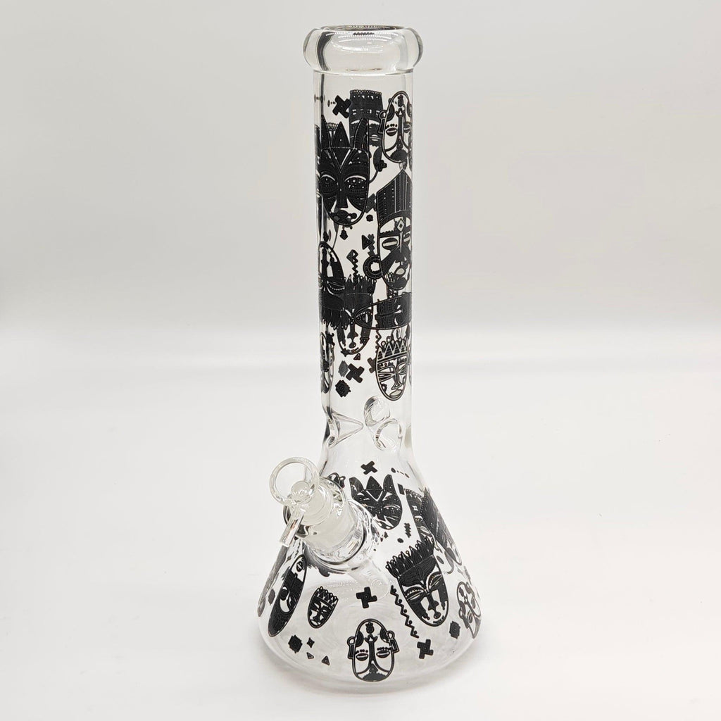 14" Glow in the dark 5mm Beaker Glass Bong