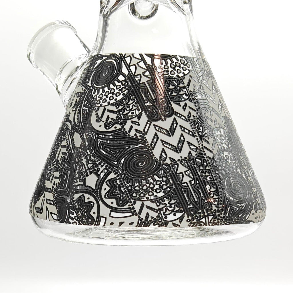 14" Glow in the dark 5mm Beaker Glass Bong