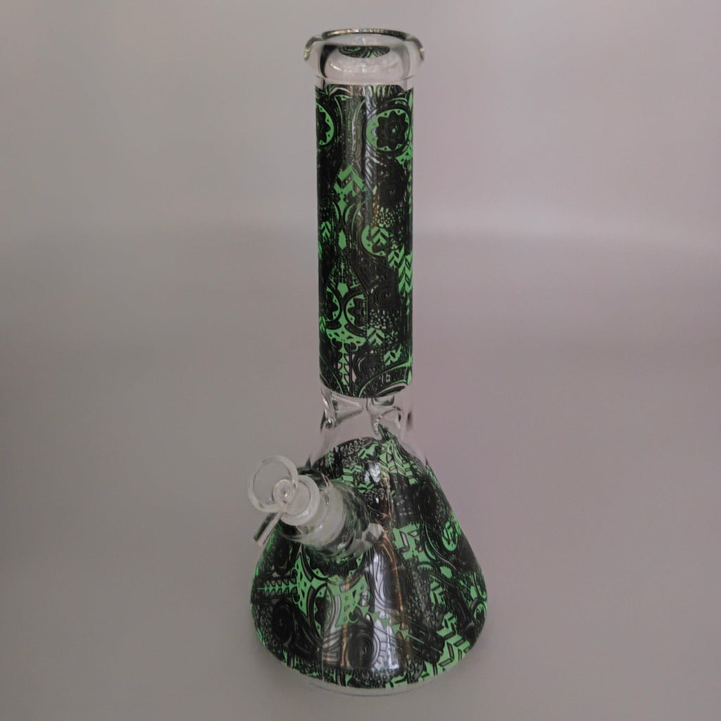 14" Glow in the dark 5mm Beaker Glass Bong