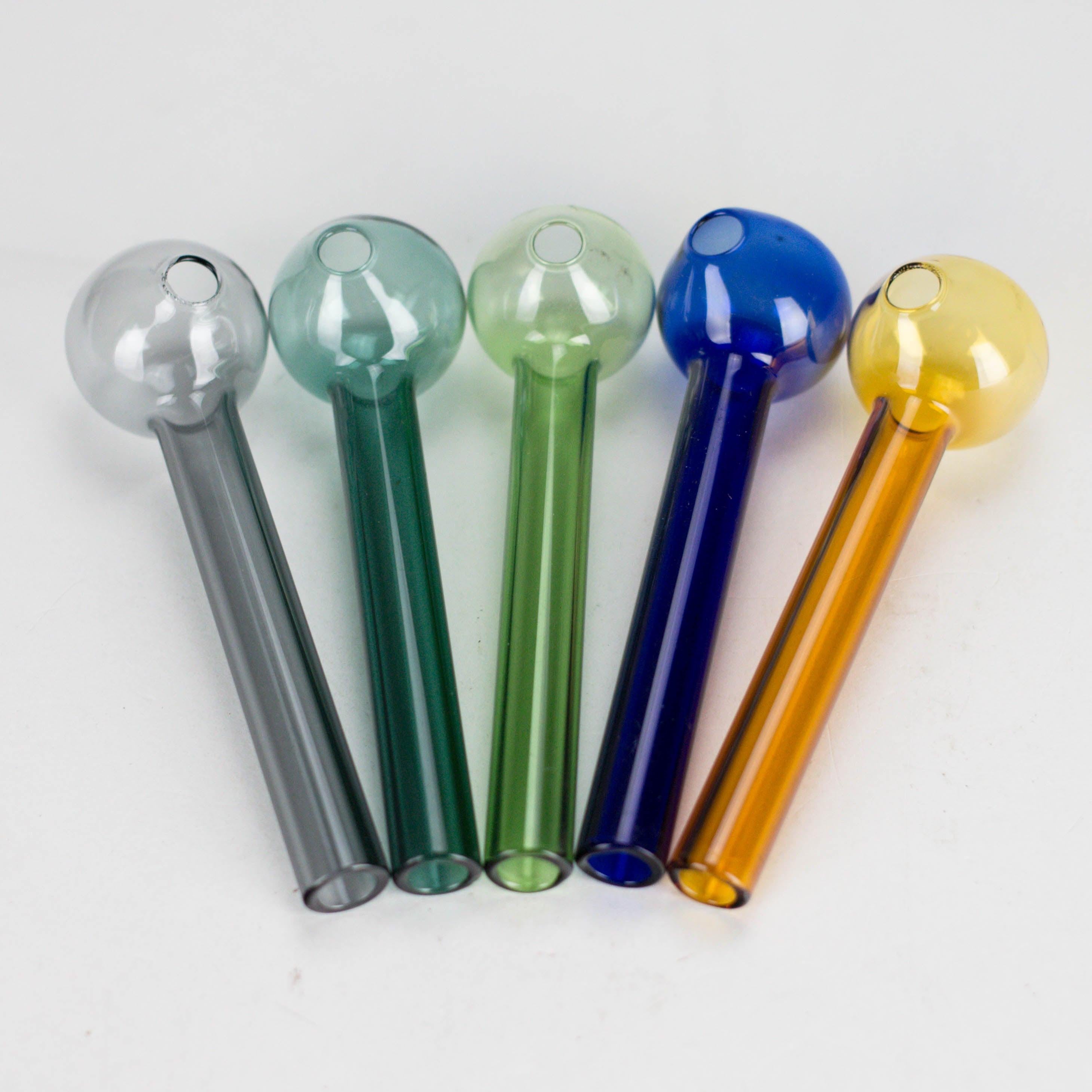 4" Coloured Oil Burner Pipe – Durable Glass – 8 Pack