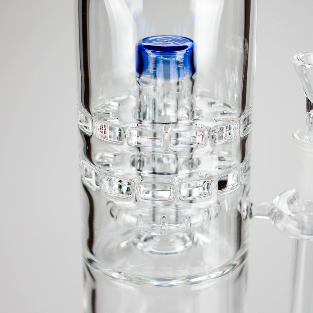 Armani Glass | 16" Double Percolator Bong – Premium Dual-Chamber Water Pipe