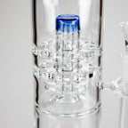 Armani Glass | 16" Double Percolator Bong – Premium Dual-Chamber Water Pipe