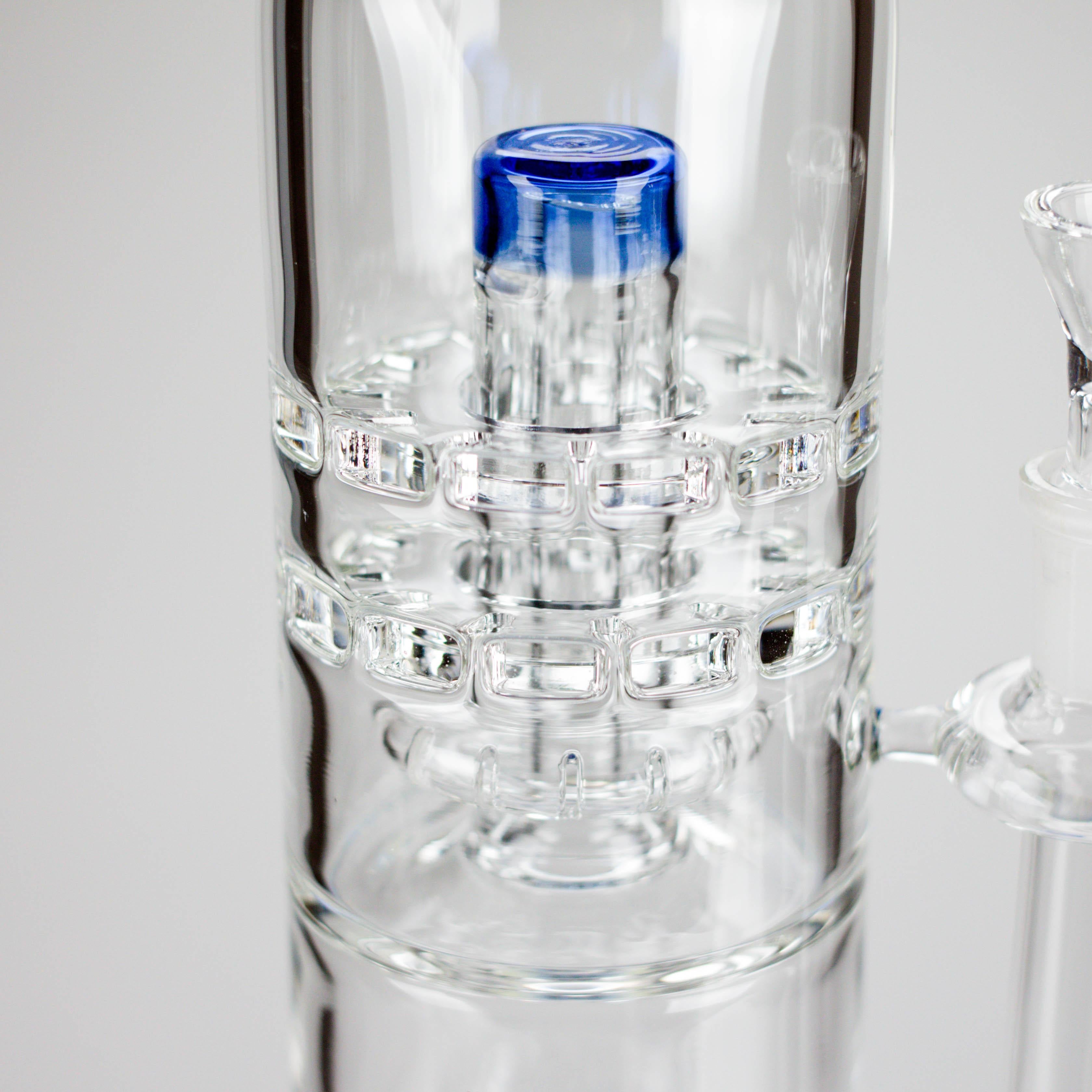 Armani Glass | 16" Double Percolator Bong – Premium Dual-Chamber Water Pipe