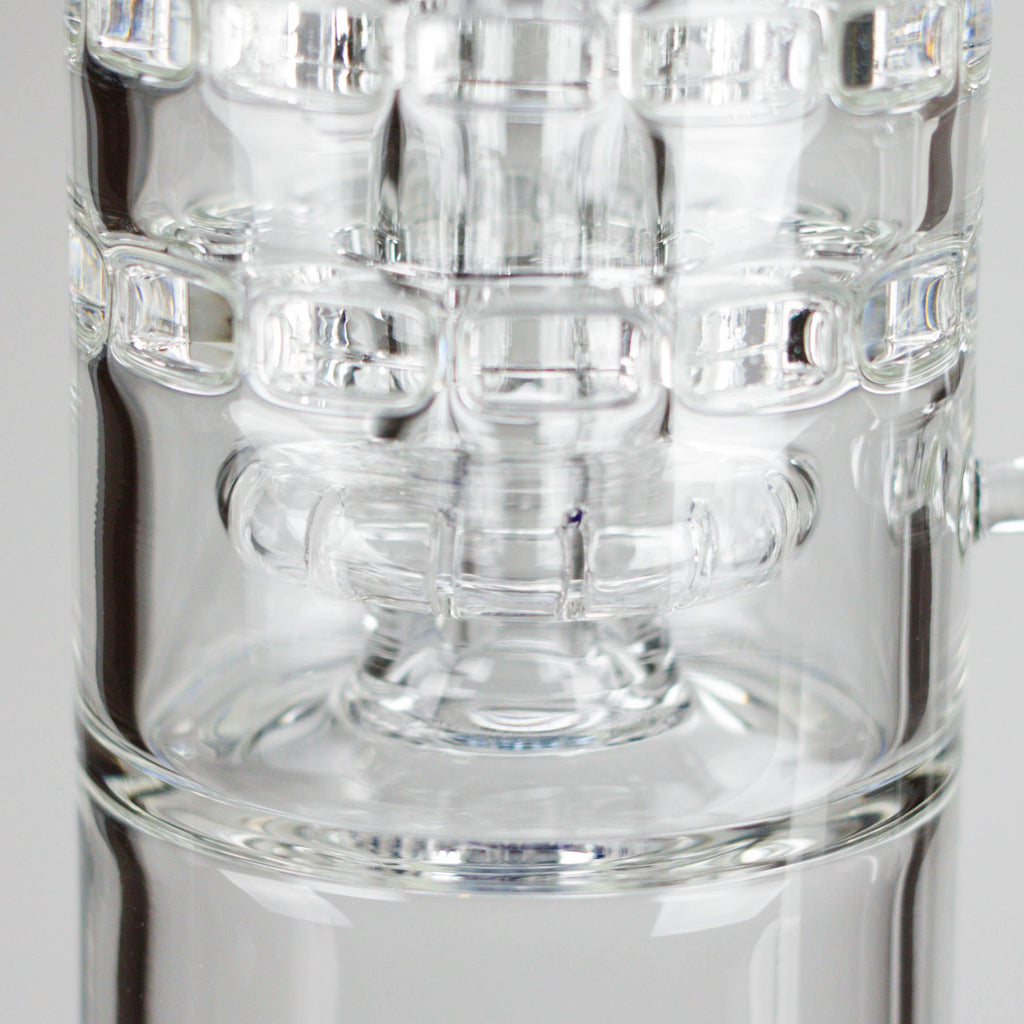 Armani Glass | 16" Double Percolator Bong – Premium Dual-Chamber Water Pipe