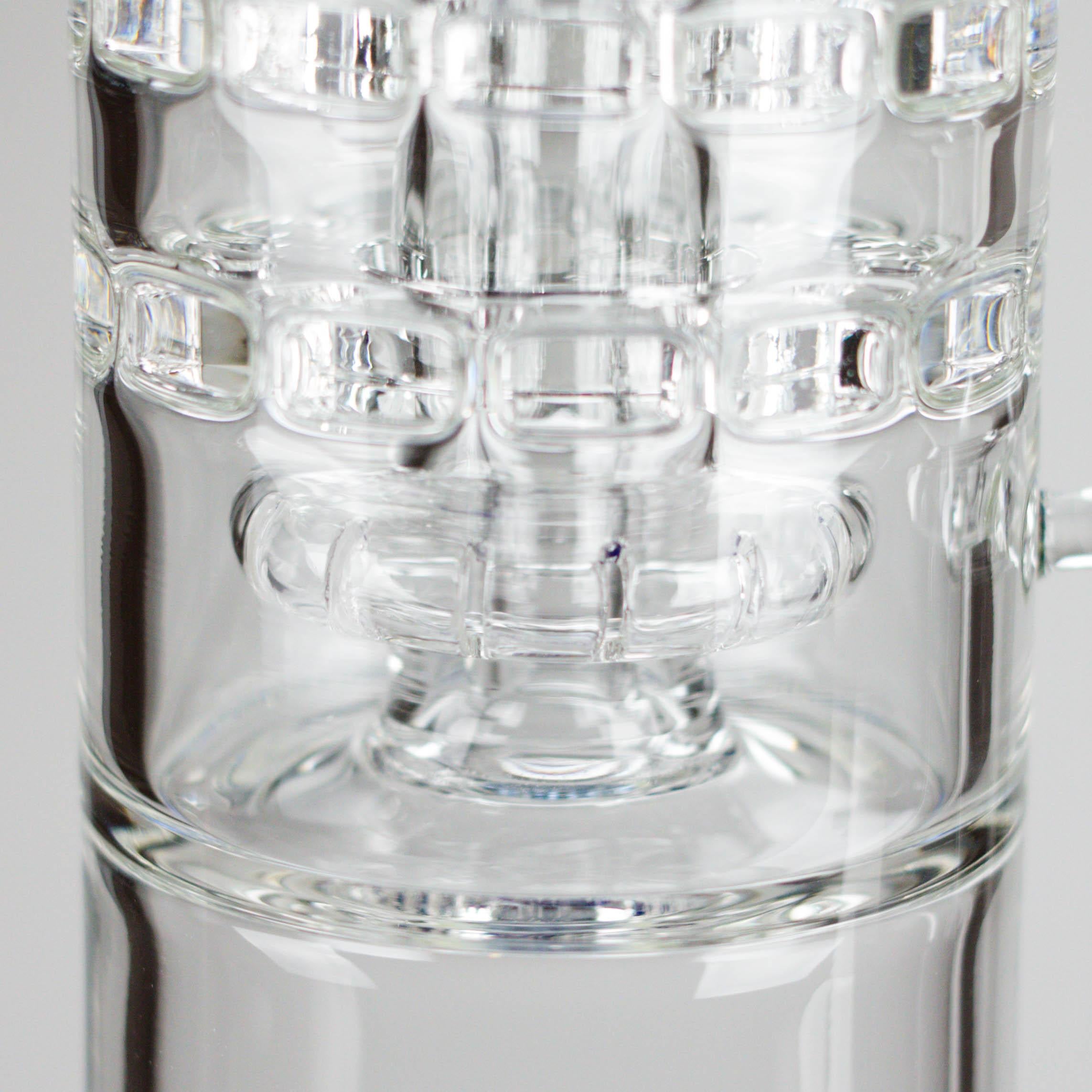 Armani Glass | 16" Double Percolator Bong – Premium Dual-Chamber Water Pipe