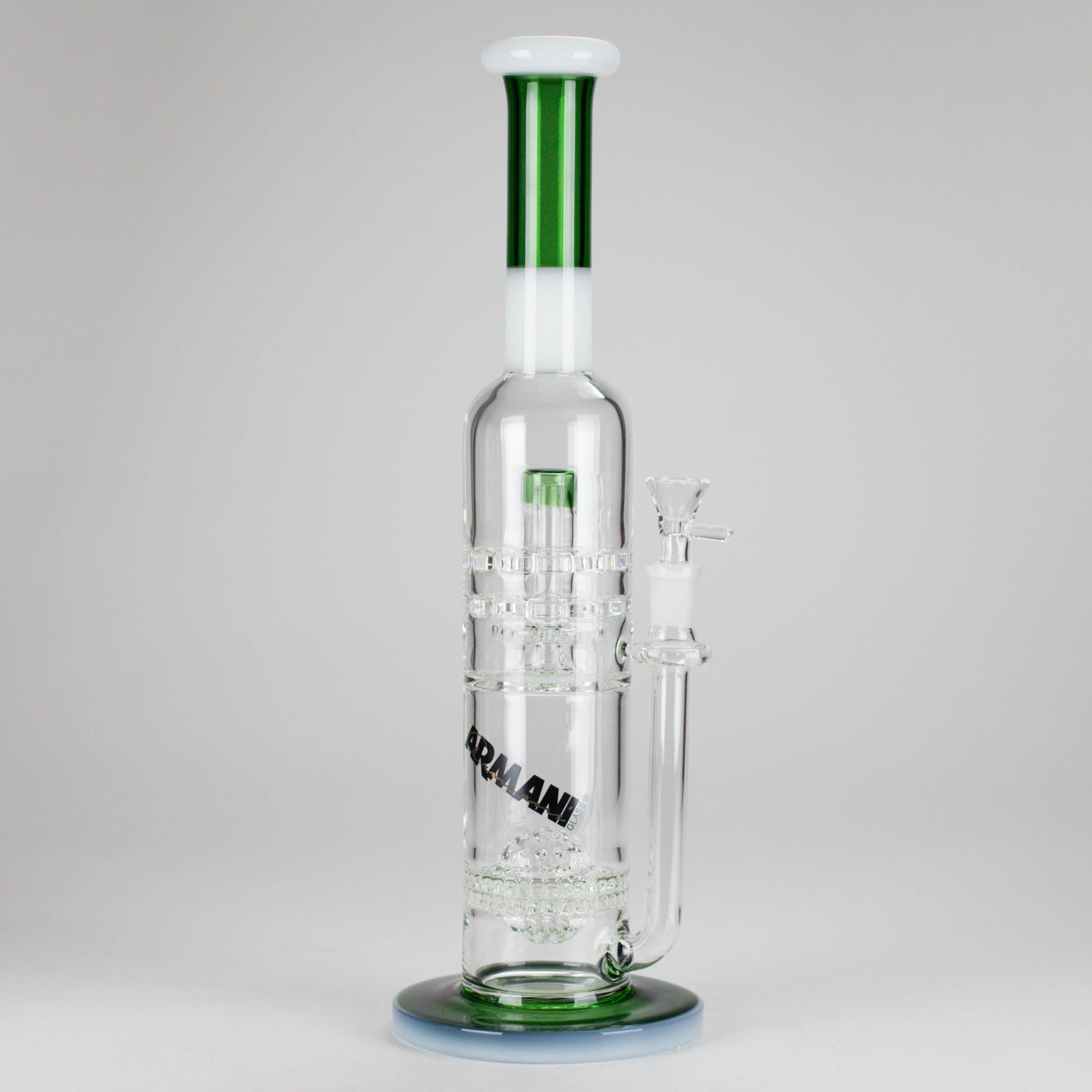 Armani Glass | 16" Double Percolator Bong – Premium Dual-Chamber Water Pipe Secondary image